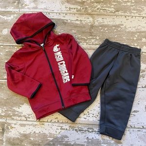 WSU Cougars zip up hoodie and sweatpants